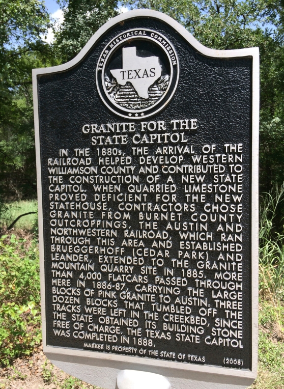 Texas Historical Commission Granite Sign At Brushy Creek 